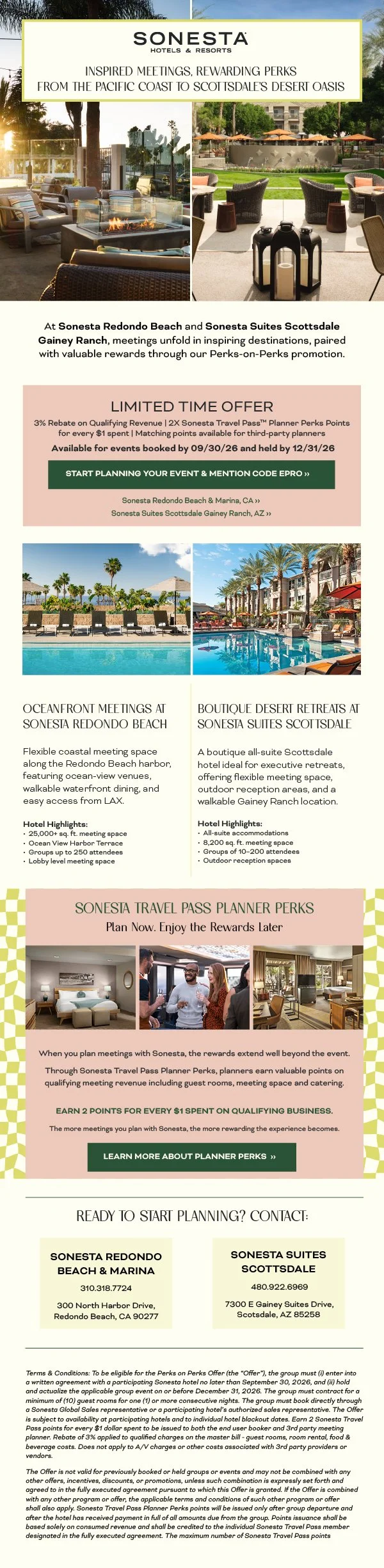 Sonesta Hotel Email Campaign