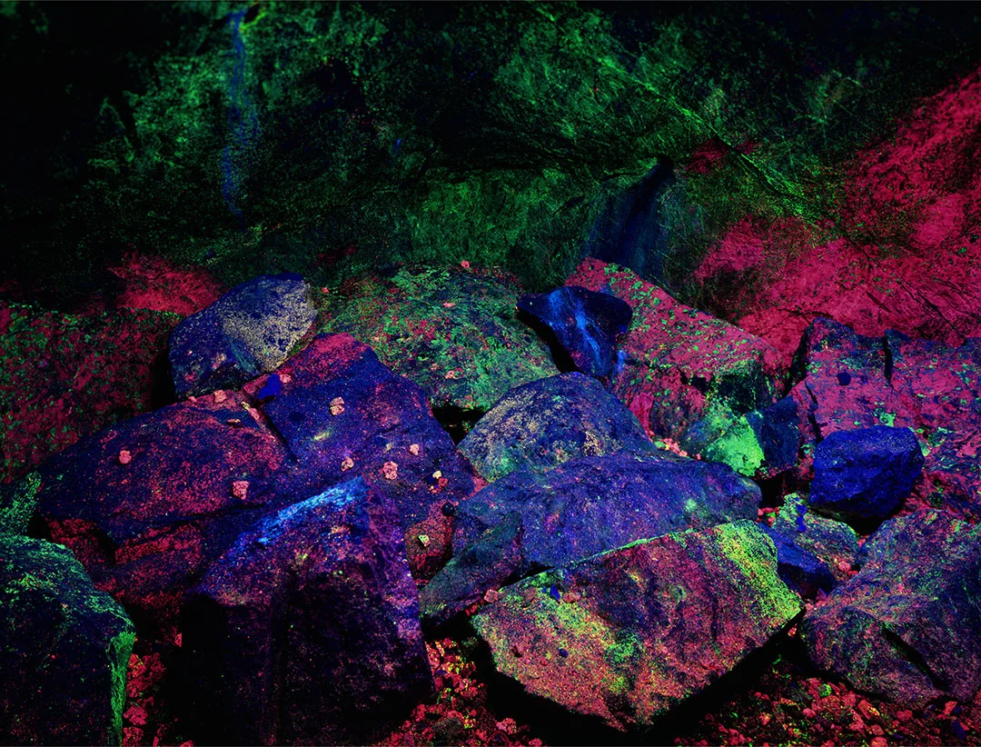 Minerals Under a Black Light
