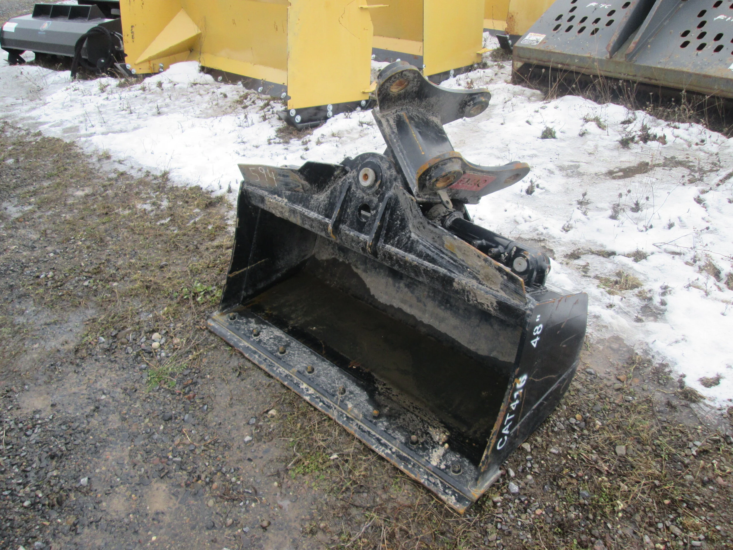 #6109- New 48"  EMAQ Hydraulic Tilt Ditching Bucket Fits CAT416, 420  - REGULAR PRICE $4,513.95 CASH OR WIRE TRANSFER PRICE IS