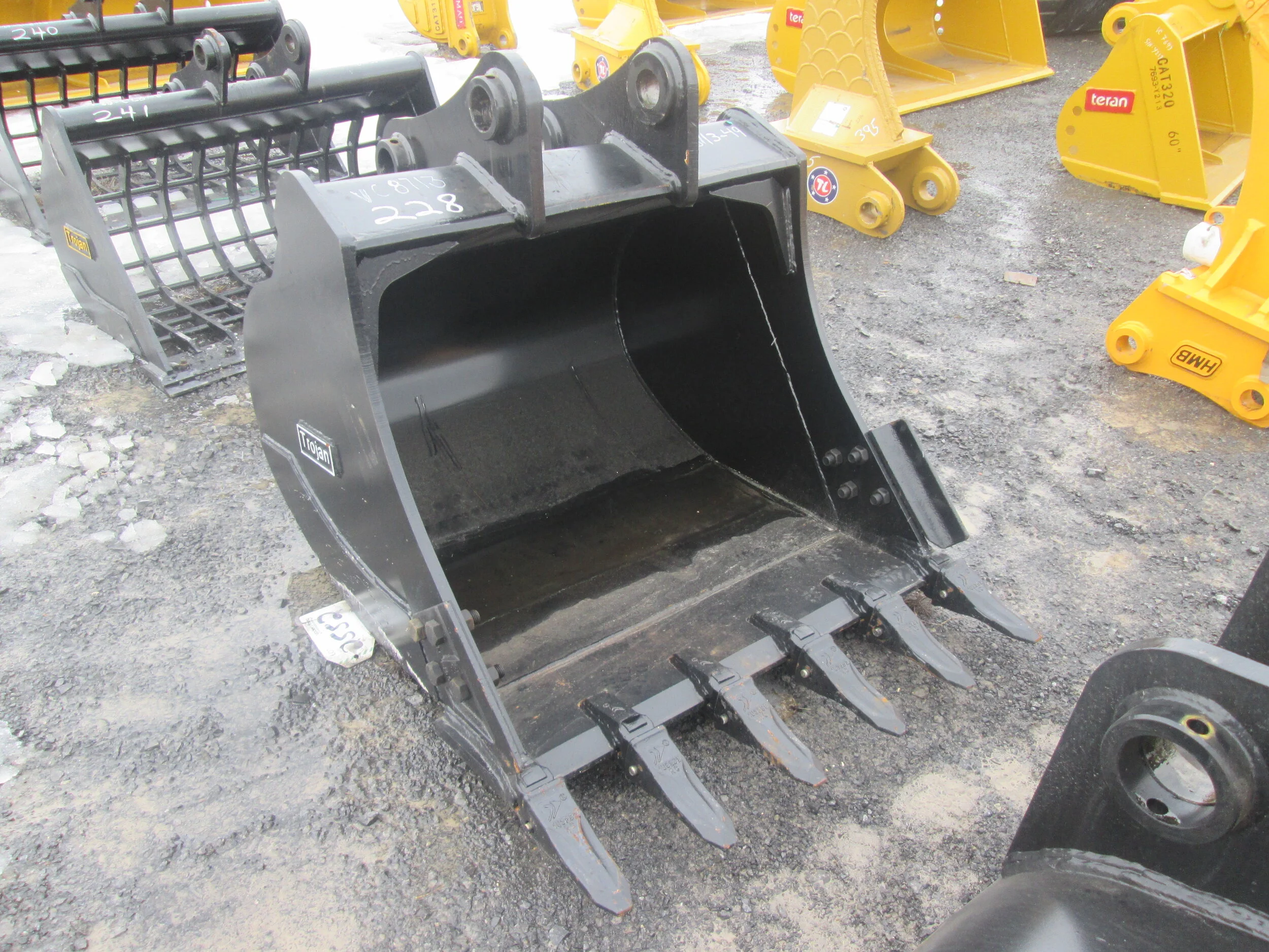 #228- New 42" DE/Trojan Tooth Bucket Hitachi  EX120, John Deere JD120, Kobelco SK120 - REGULAR PRICE $3,463.95 CASH OR WIRE TRANSFER PRICE IS