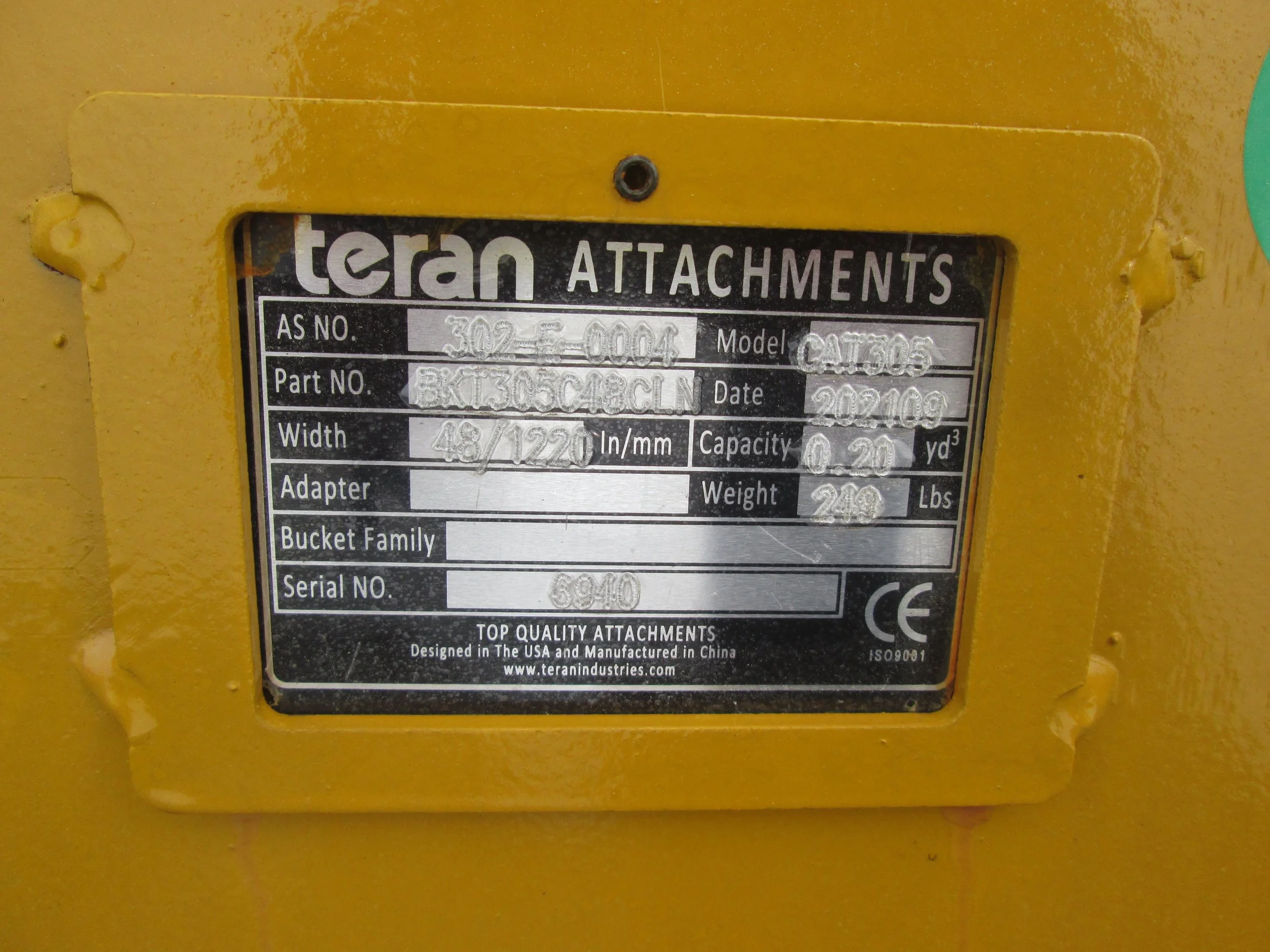 6940 48" New EMAQ Ditching Bucket CAT305, Bobcat E50, Hitachi EX50