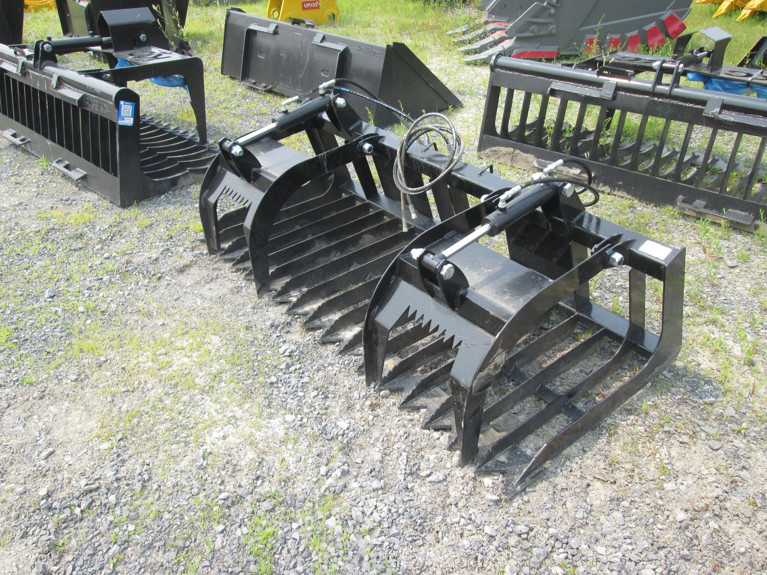 868 75" NEW CE Double Cylinder Root Grapple for Skid