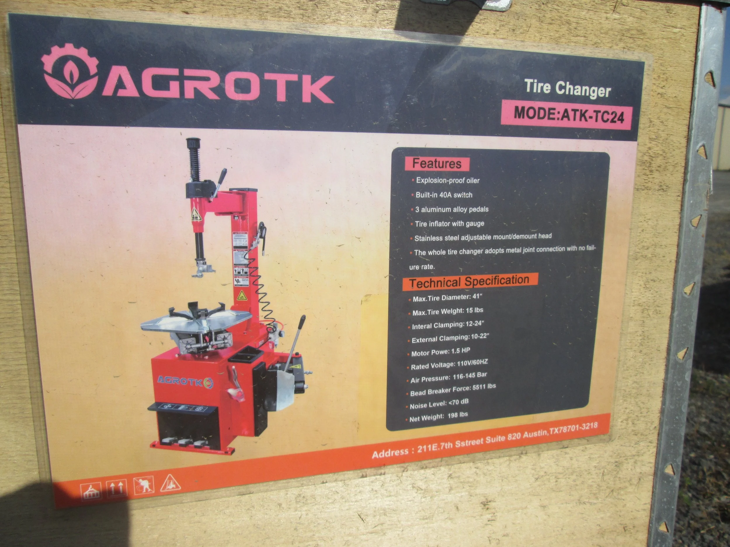 New AGROTK ATK-TC24 Tire Changer #6749