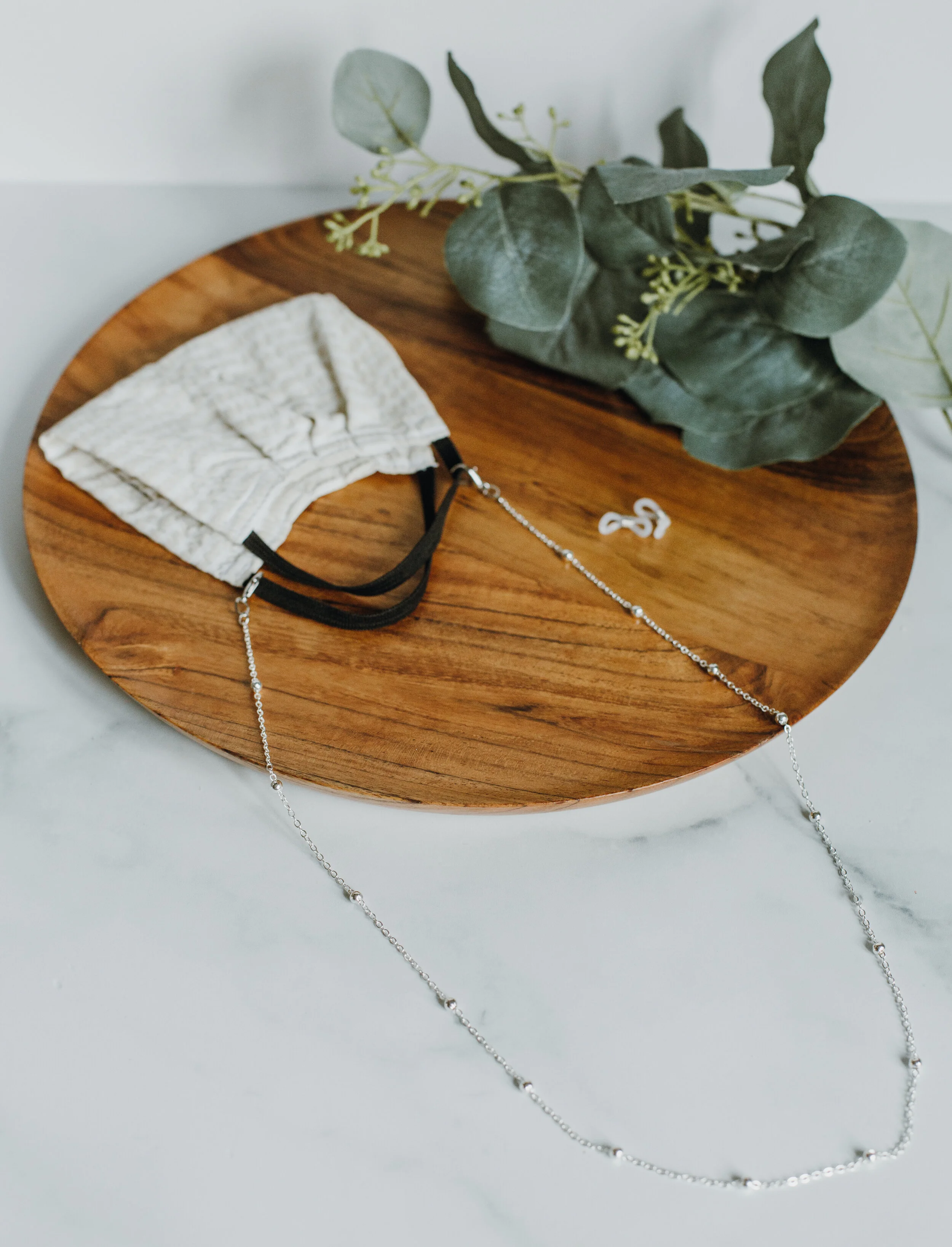 Harlow Silver 2-in-1 Face Mask and Eyeglasses Chain 