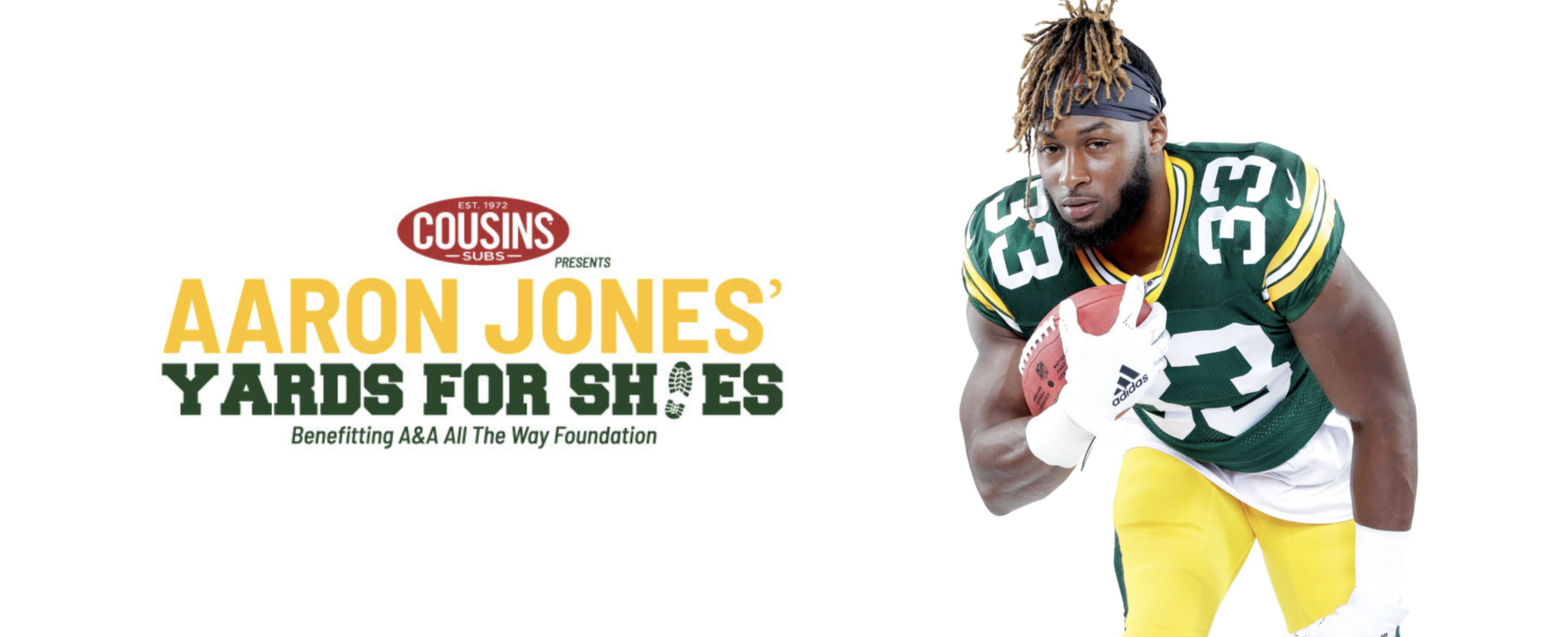 Aaron Jones Yards For Shoes Campaign