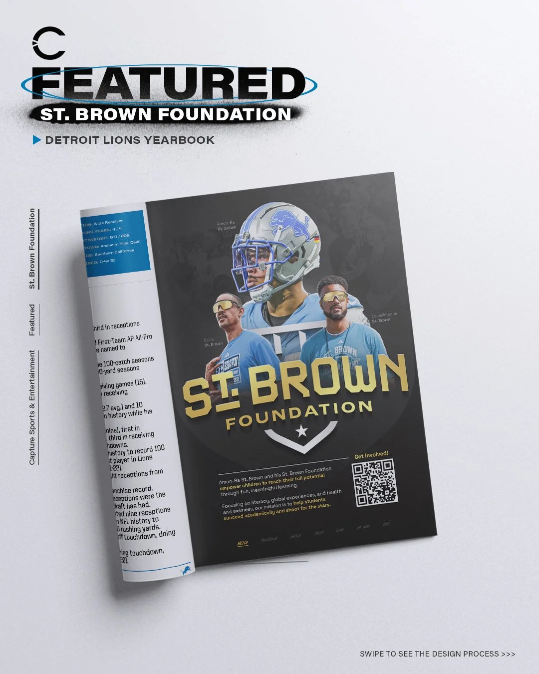 Each year, the @detroitlionsnfl celebrate player achievements through their annual yearbook. We&rsquo;re proud to share that the @stbrownfoundation was featured this season, and honored to bring their advertisement to life through creative ideation a