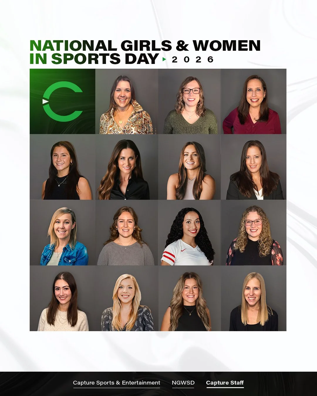 Happy #NGWSD! Today, and everyday, we honor all the women who are changing the game. #TeamCSE is proud to have so many talented women in sports in our organization 💚💪