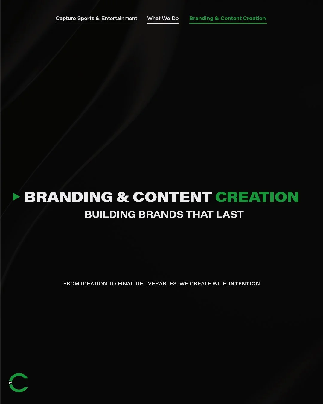 From concept to content, we craft brands that stand out. 

Whether it&rsquo;s developing a brand identity, producing high-level creative, or bringing a story to life through content, we turn vision into something real, recognizable, and lasting. 💚

