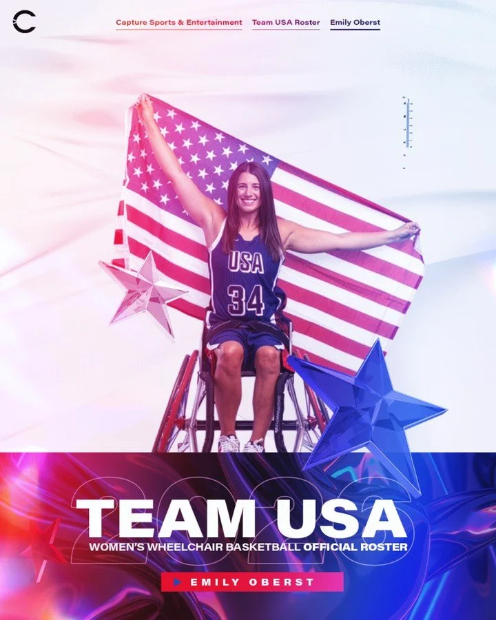 Congratulations to Capture client Emily Oberst on making the 2026 U.S. Women's Wheelchair Basketball National Team roster! #TeamCSE is cheering you on! 🇺🇸