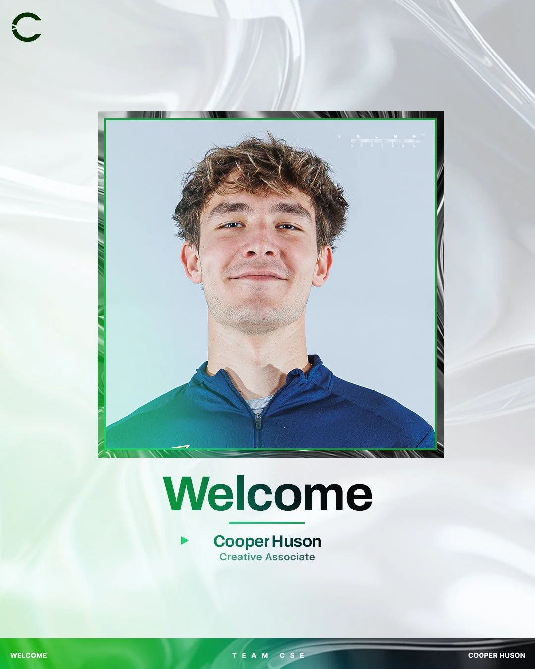 Join us in welcoming our new Creative Associate, @husonmedia, to #TeamCSE! 💚
