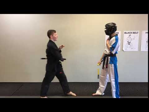 Two Hand Block, Diagonal Strike