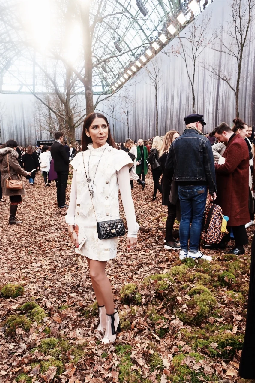 At the Chanel Show at the Grand Palais