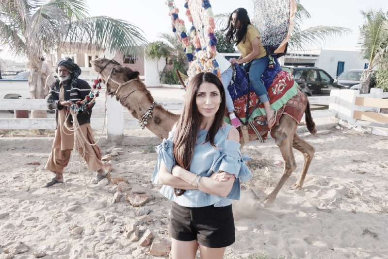 At French Beach - no idea who she is but the struggle is real for that girl on the camel:)