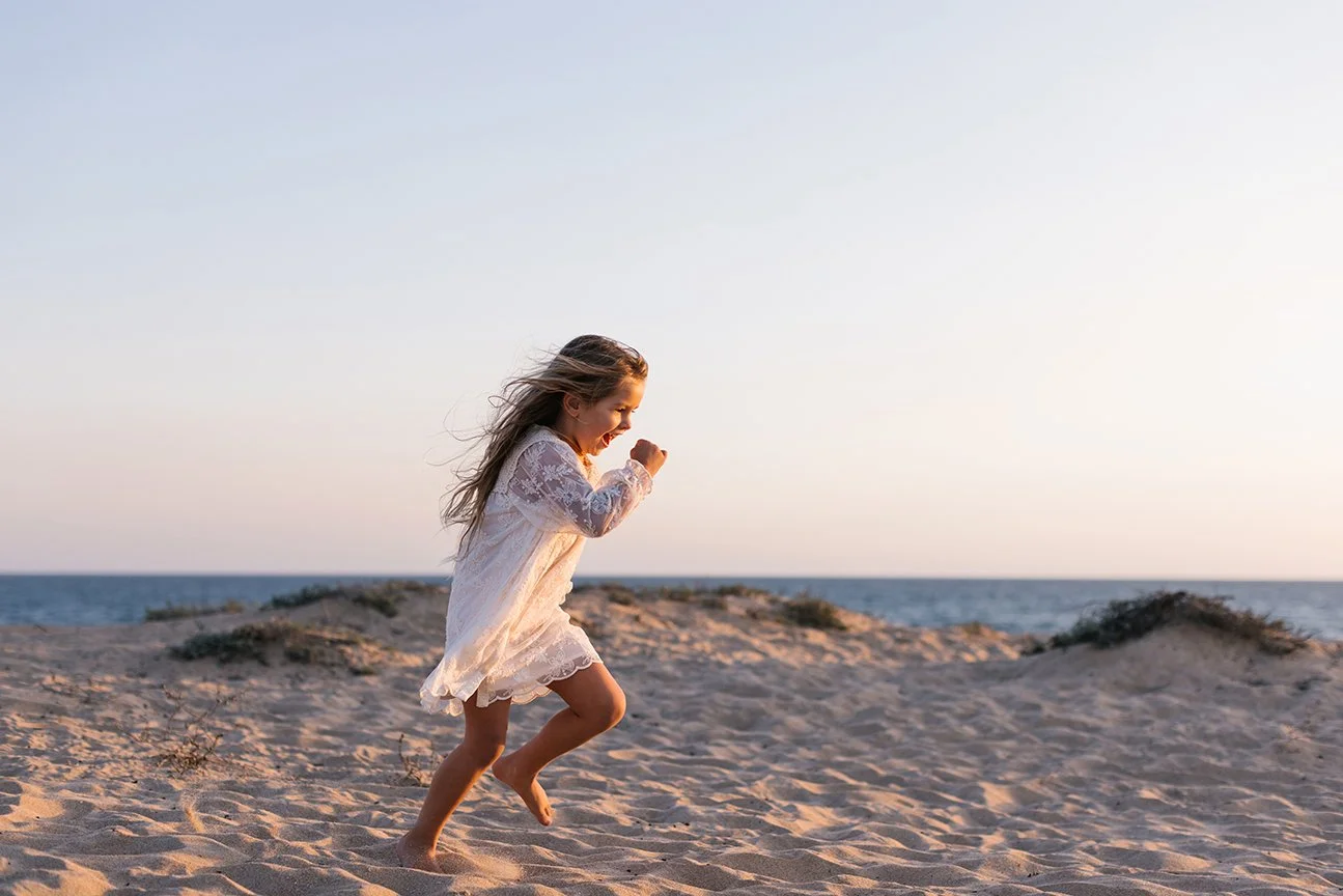 Children's portrait at the beach