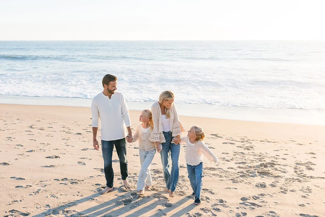 A family portrait session at the beach bursting with joy!