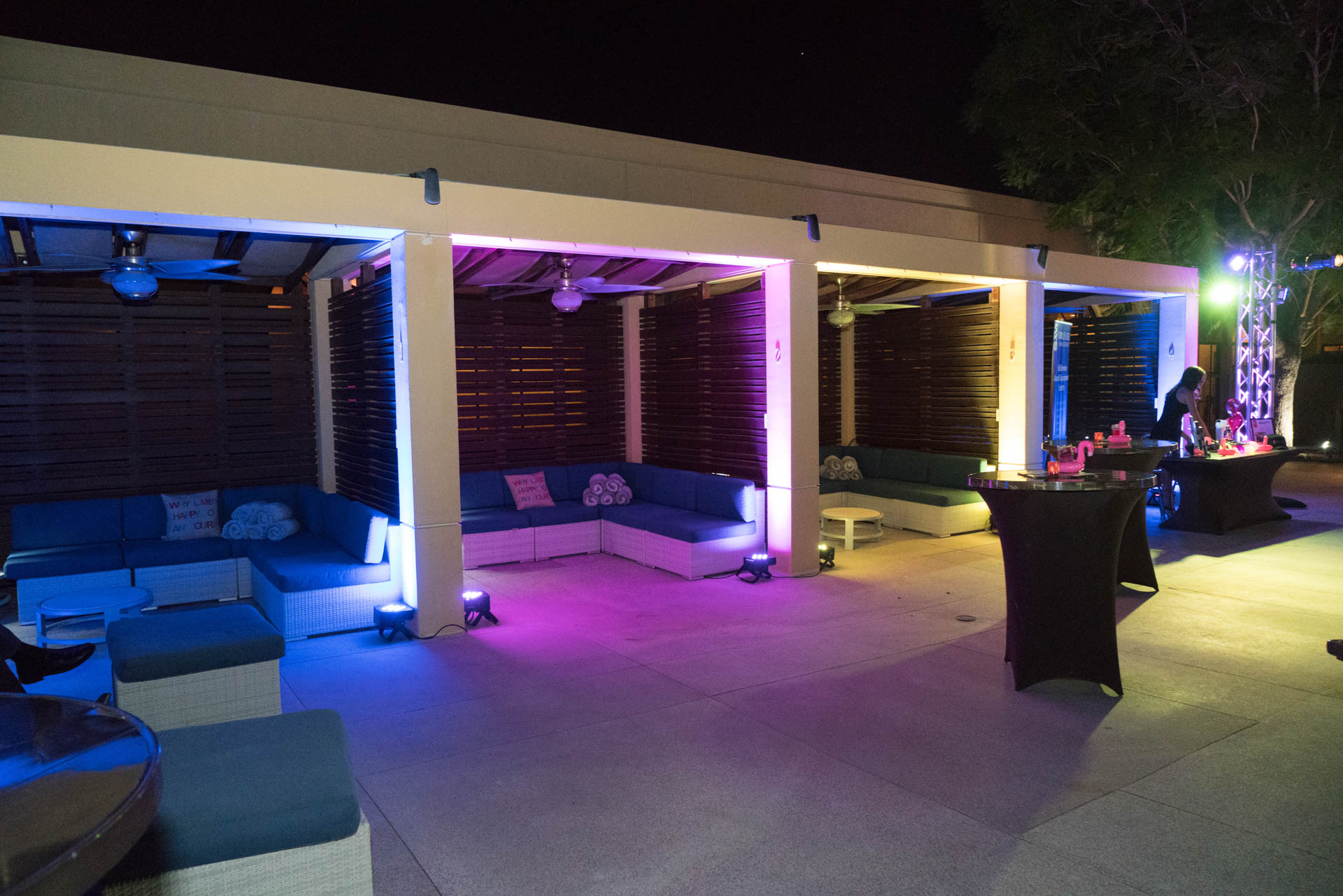 With scenic lighting, we can set the mood for your main event, the party and the after-party.