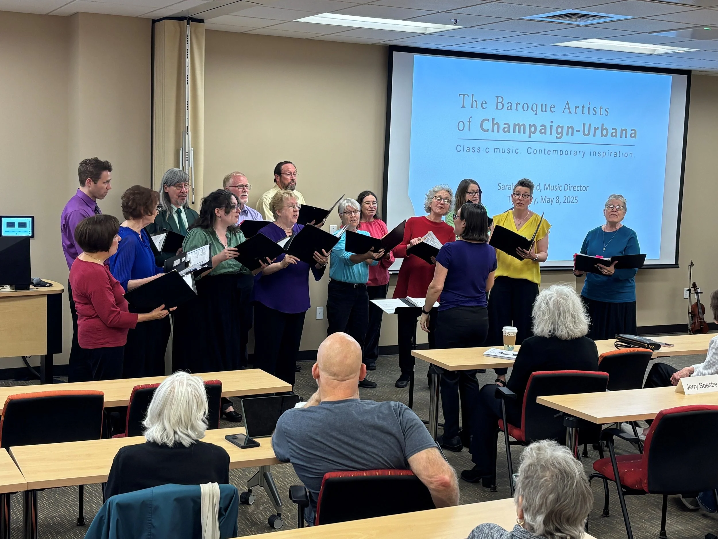 BACH choir sings at the Osher Lifelong Learning Center in Champaign