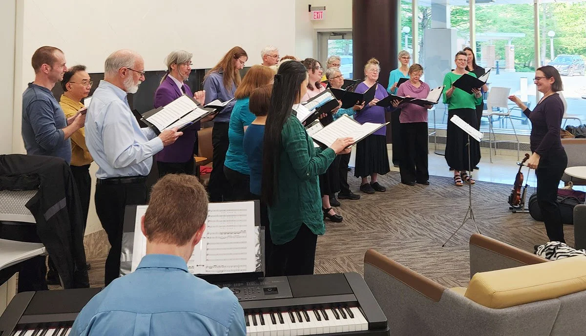 BACH singers perform at Carle Foundation Hospital