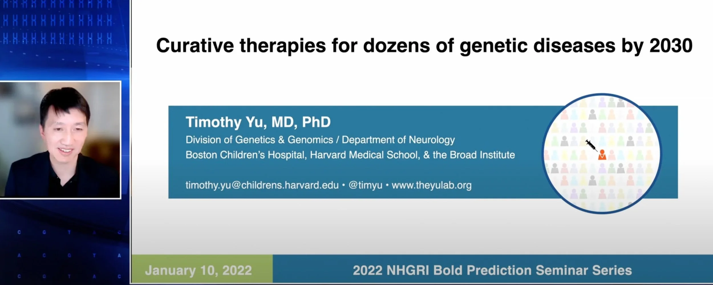 Bold Predictions for Human Genomics by 2030:  An NHGRI Seminar Series