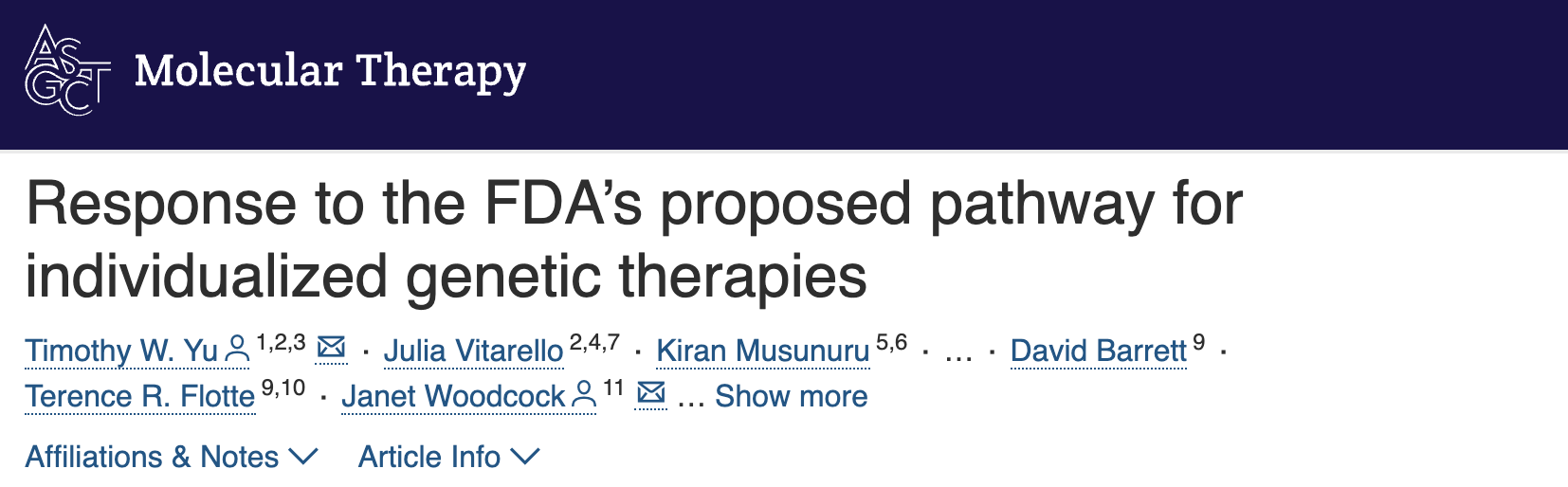Our Response to the FDA’S Plausible Mechanisms Pathway