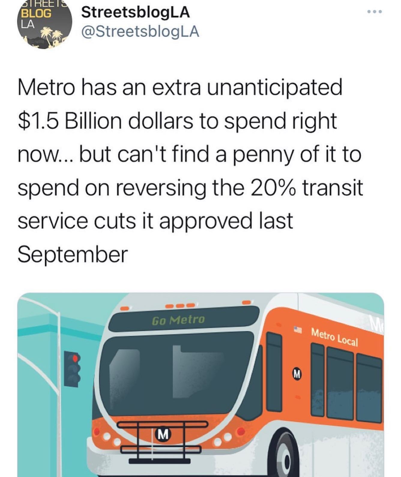 Thank you, @investinplace for sharing this @streetsblogla post. I spent yesterday listening to the City Planning Equity Day presentations and public comment. Transit equity is a huge piece of the puzzle that needs support now.  @metrolosangeles #metr