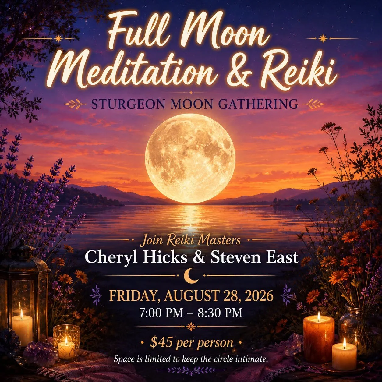 Full Moon Meditation & Reiki - Sturgeon Moon Gathering