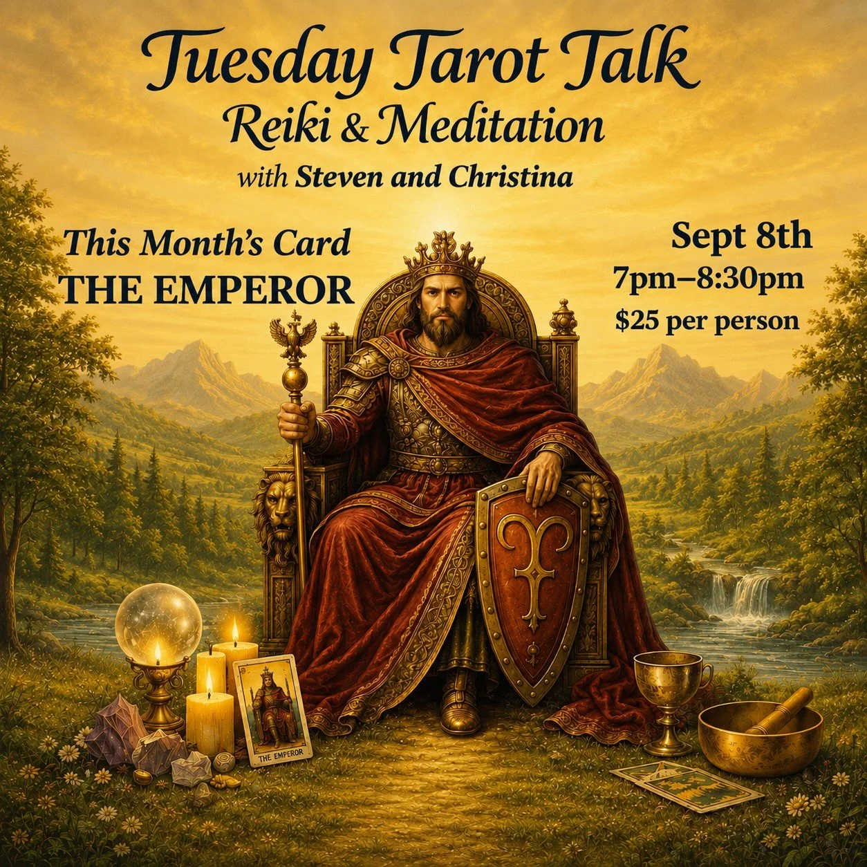 Tuesday Tarot Talk: Meditation and Reiki - The Emperor
