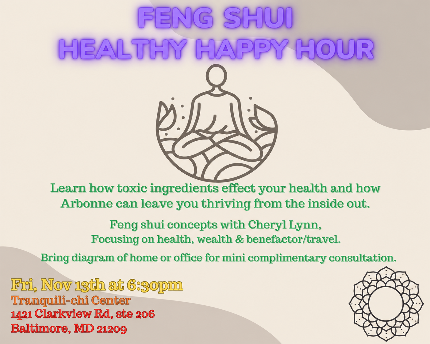 Feng Shui Healthy Happy Hour