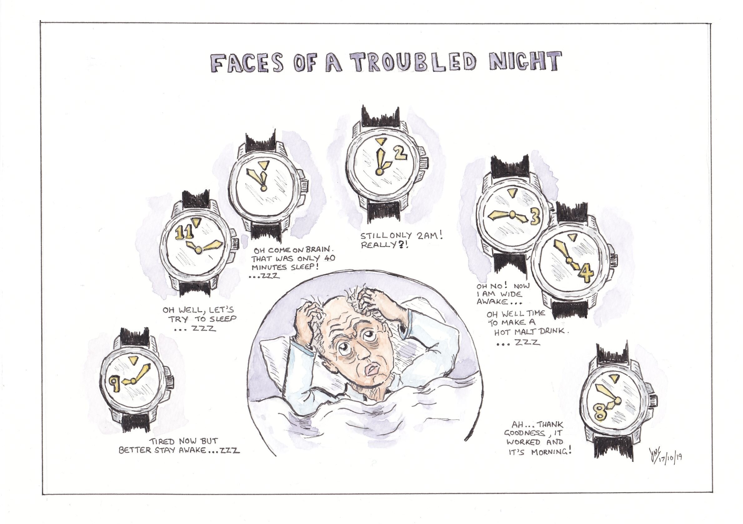 No.9 Faces of a Troubled Night. So many people, ill or not, appear to relate to this!