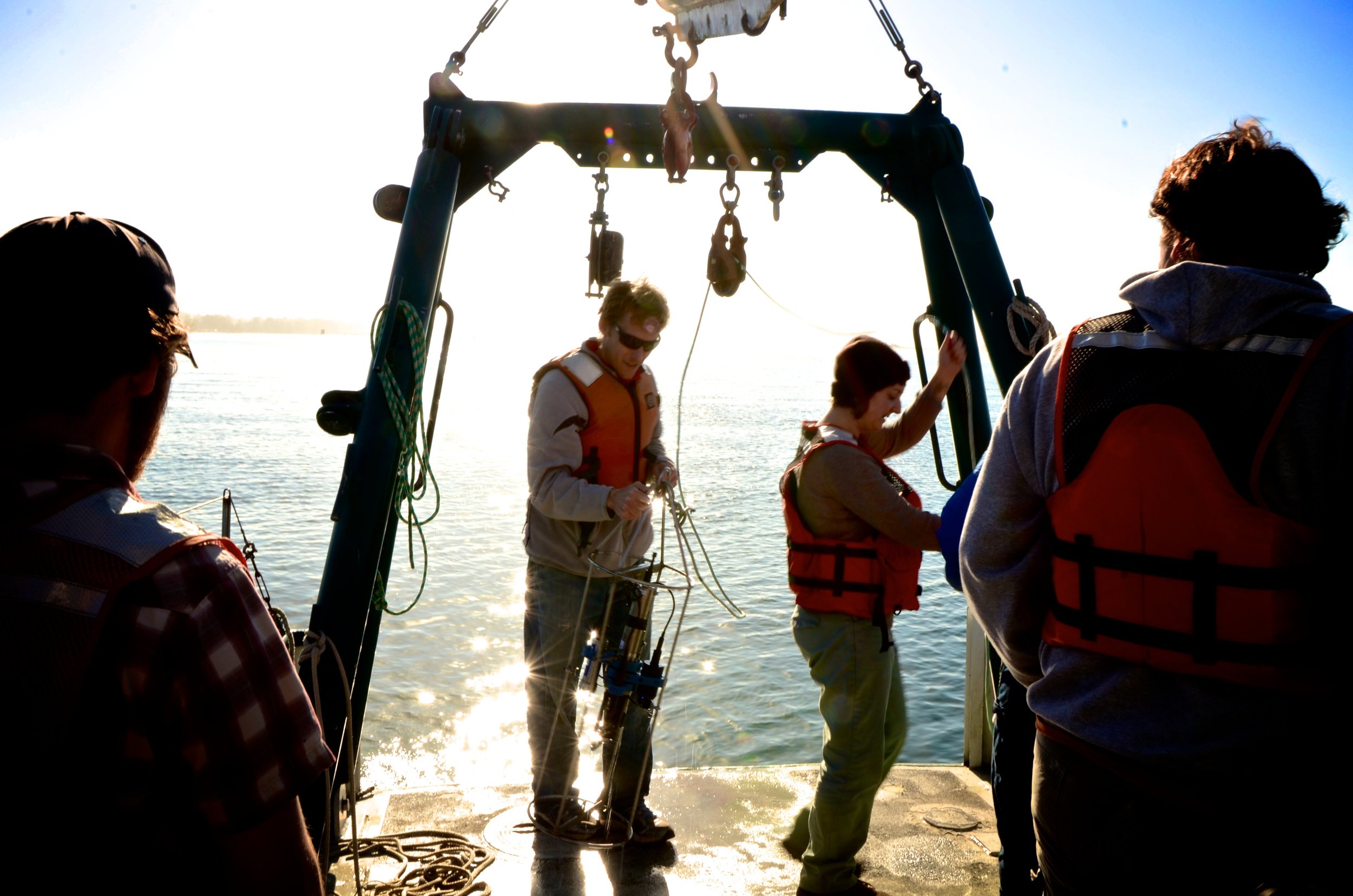 Sampling off the RV Pluteus in the Coos estuary 