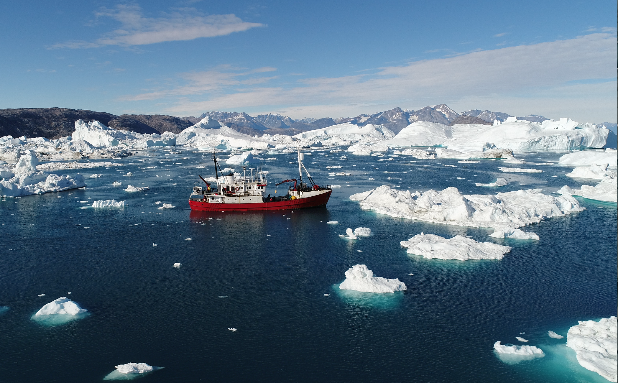 MV Adolf Jensen in Sermilik Fjord