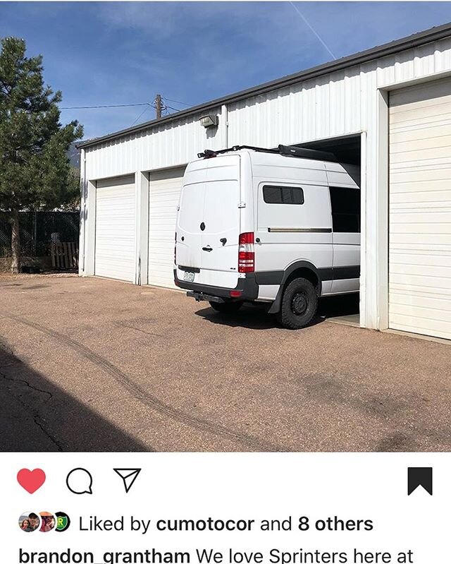 @brandon_grantham isn&rsquo;t lying!! We do love Sprinters, all models! Do you need a local Sprinter service shop?! We have you covered in Colorado Springs and surrounding areas! #sprintervanconversion #sprintervan #coloradospringsmechanic #mercedess