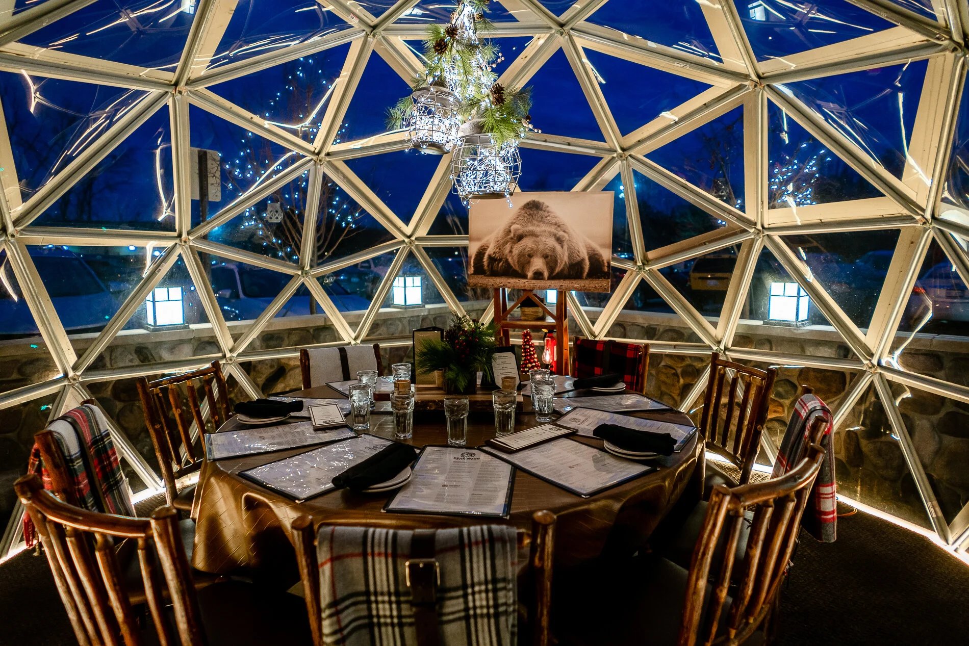 Dining Igloos — Deadwood Bar and Grill Northville, Michigan