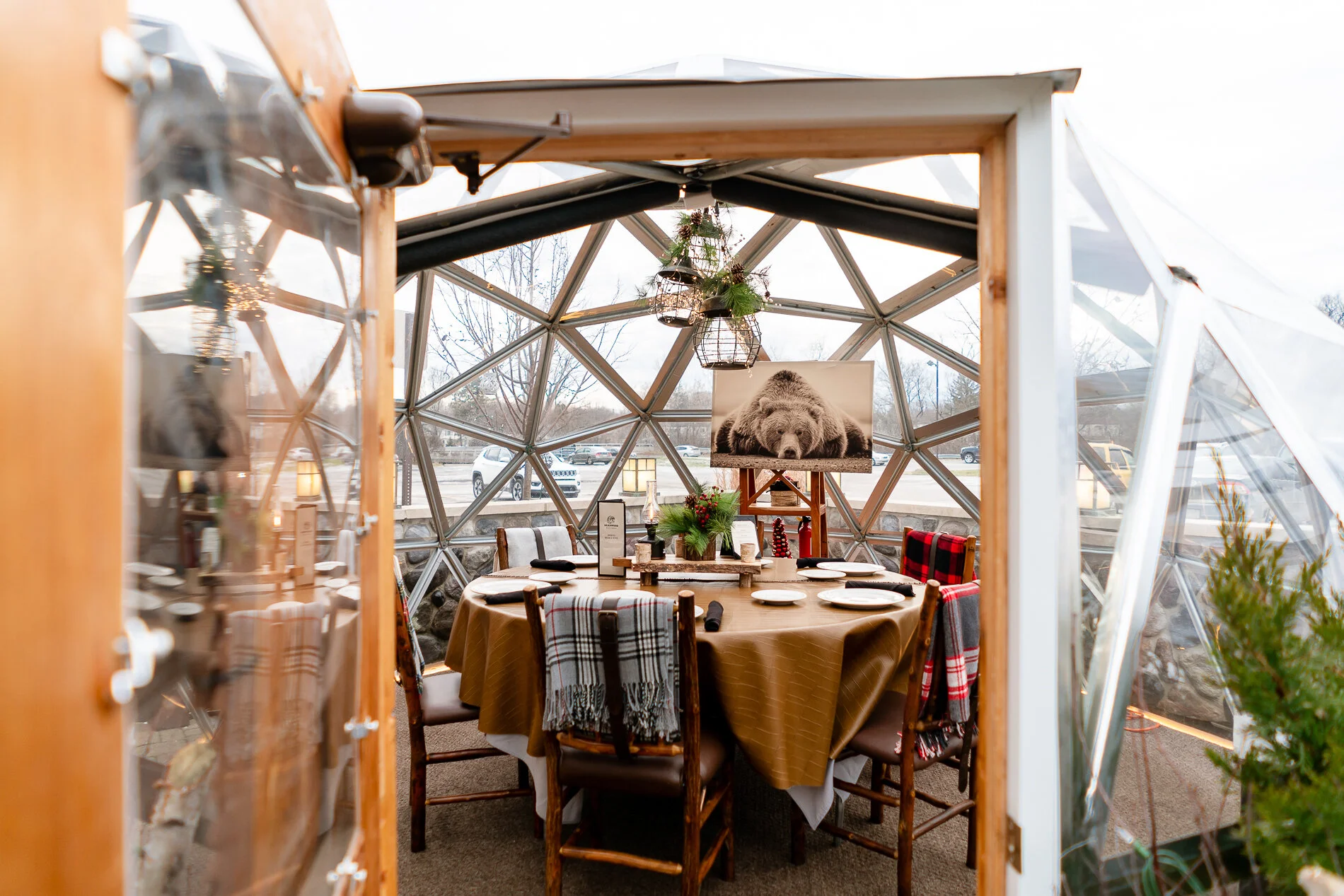 Dining Igloos — Deadwood Bar and Grill Northville, Michigan