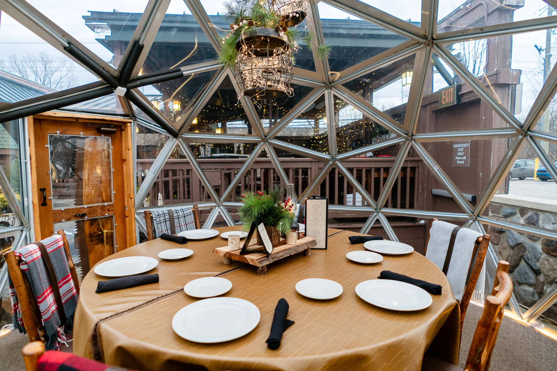 Dining Igloos — Deadwood Bar and Grill Northville, Michigan
