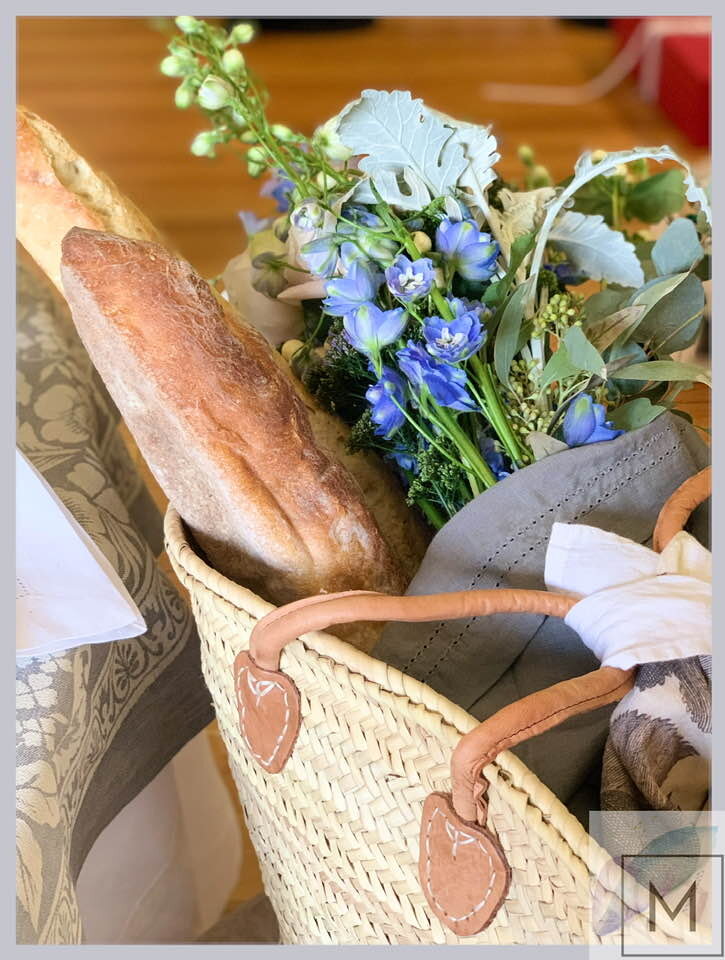 Creating a French Market Basket Design - How to Style A Tablescape Like A  Professional - 7th in this series