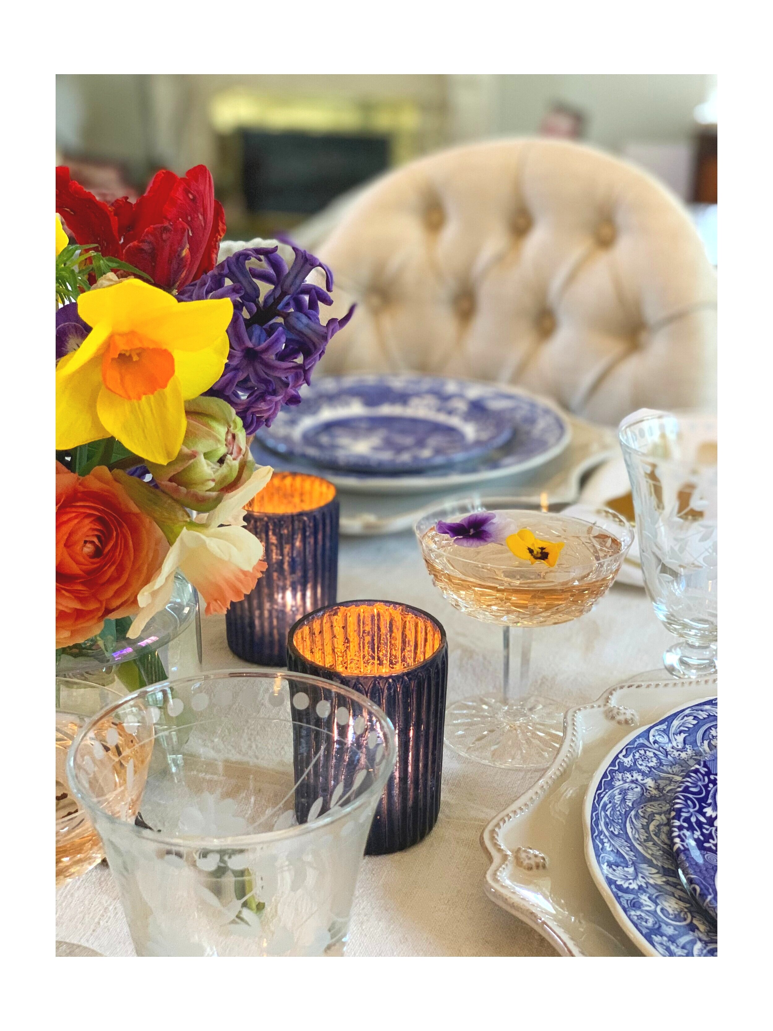 Intimate Springtime Gathering and Vintage Heirlooms