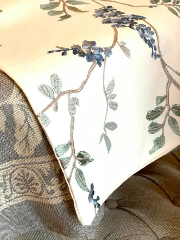 Here are two linen fabrics I used to create my tablescape.