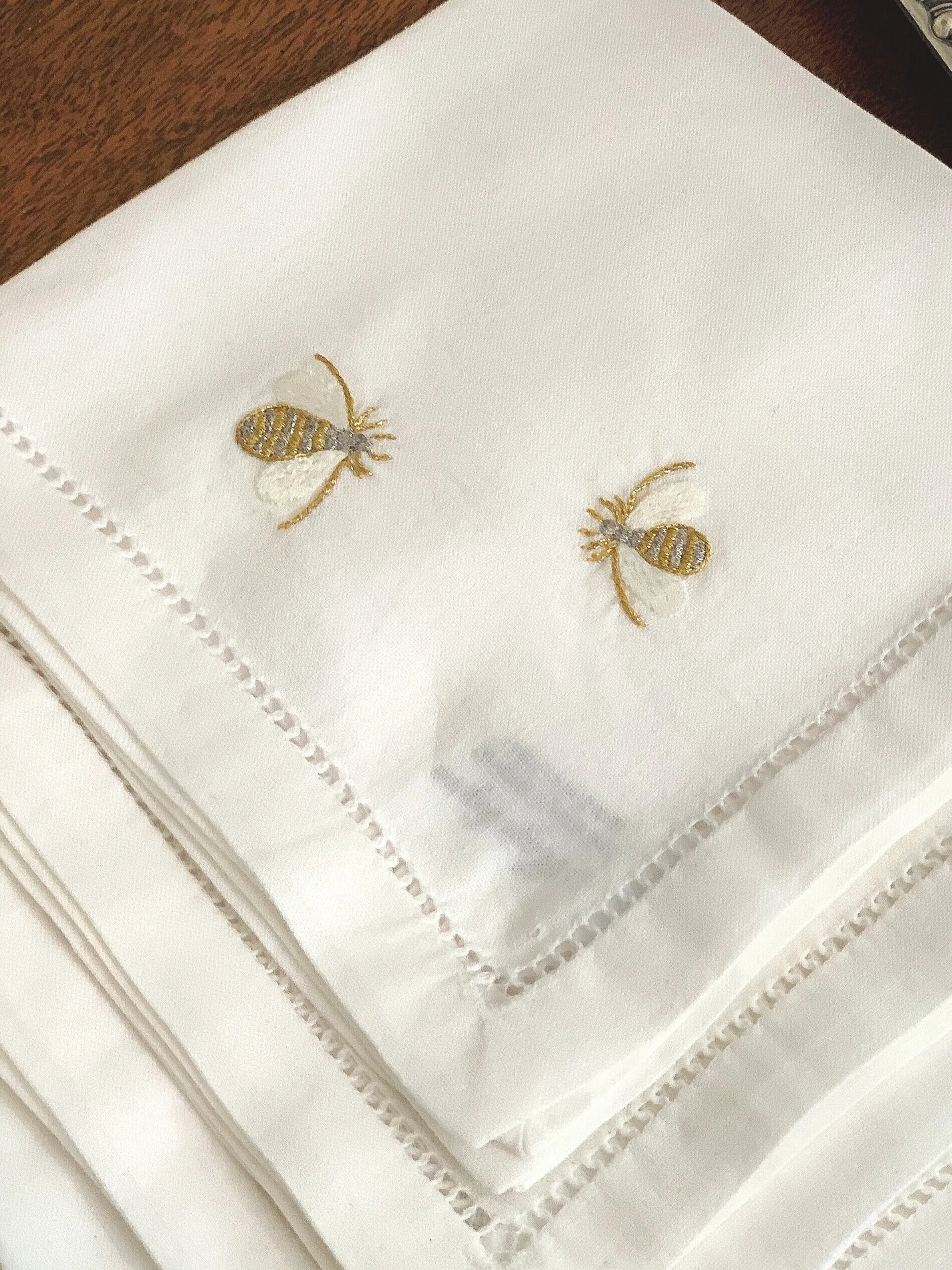 Buying vintage napkins and other types of linens for your table is much less expensive than buying new.  Not only are they less expensive, but they are softer from use and have more character.
