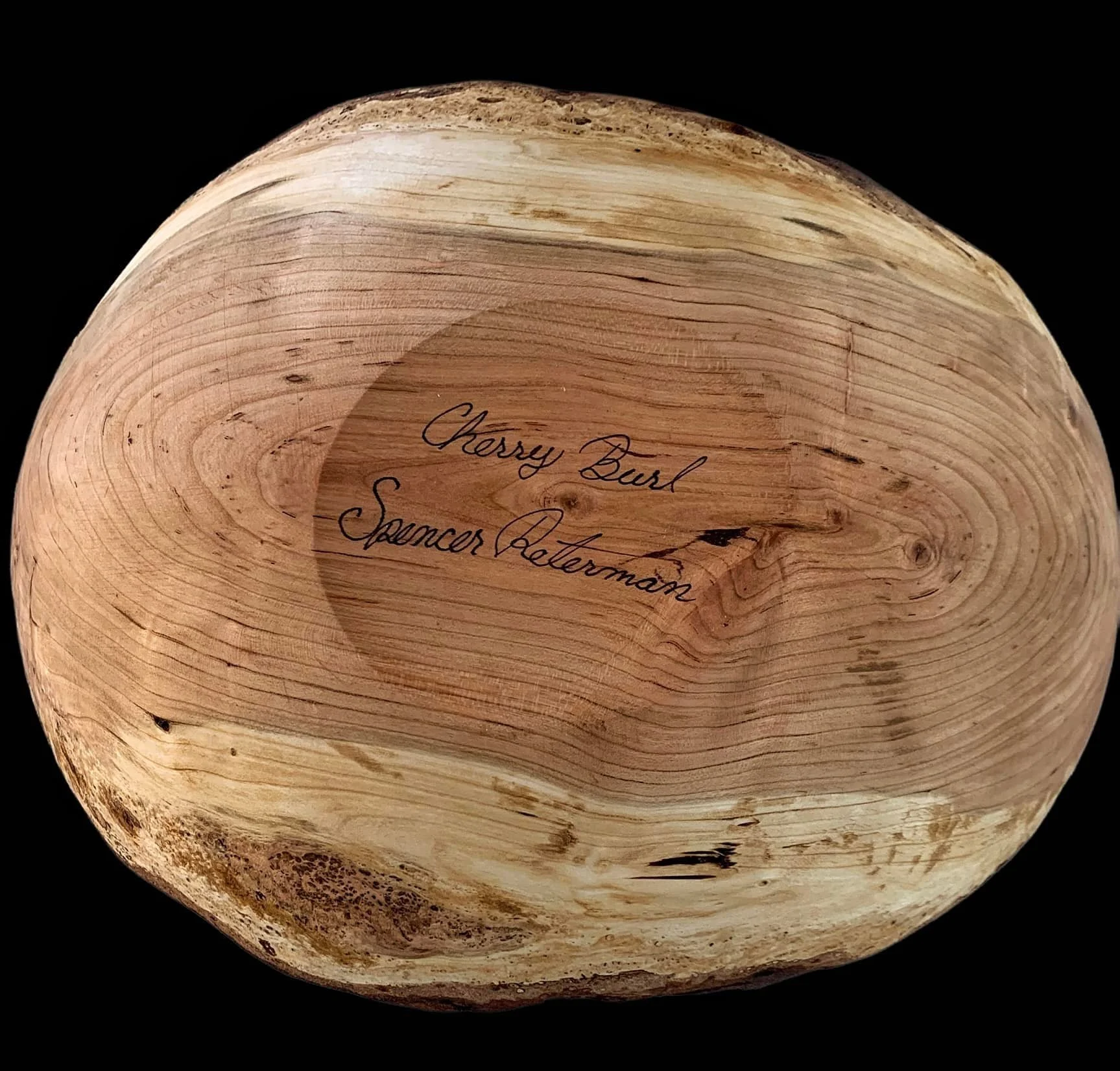 Spencer Peterman 15 inch cherry burl wood bowl 5.jpg