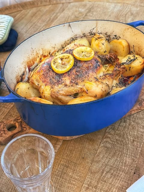French Roast Chicken with Vermouth and Fresh Herbs | A Sunday Slow Living Tradition