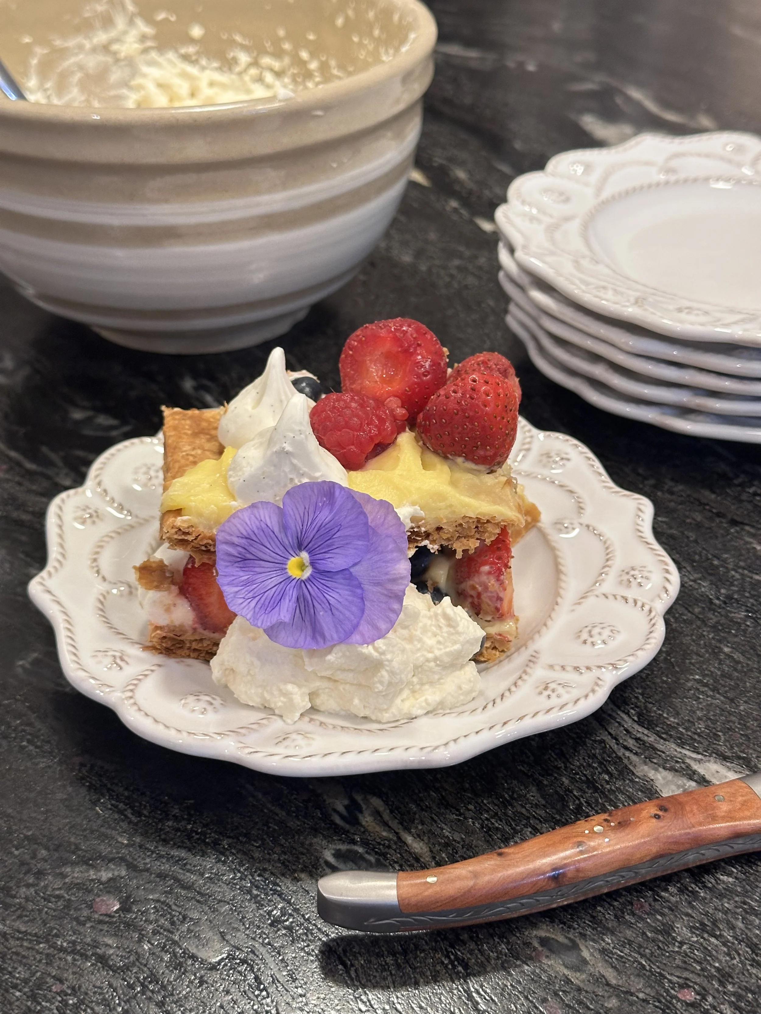A Berries-and-Cream Mille-Feuille for a Summer Gathering