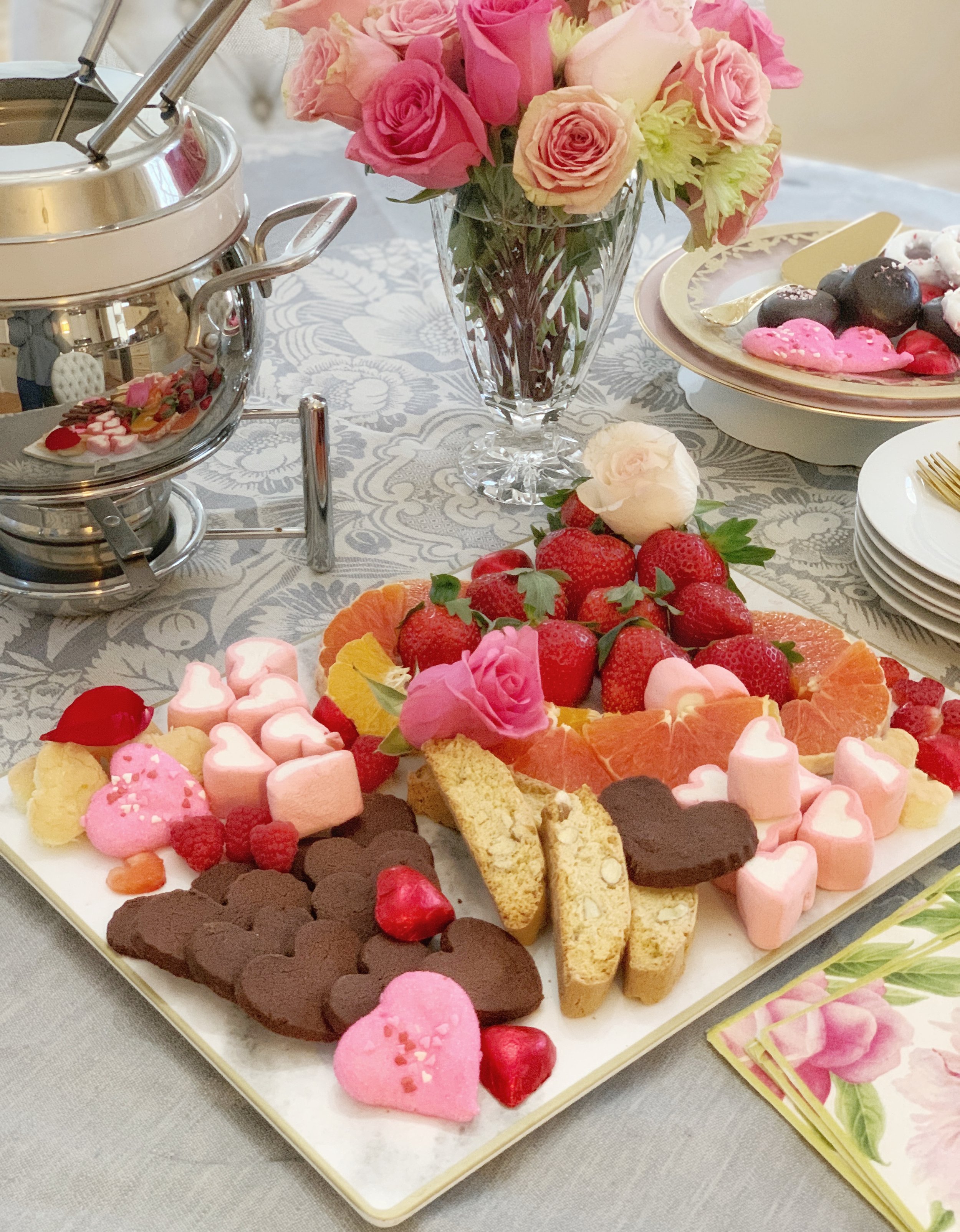 Chocolate Fondue Platter with Dippers - Celebrations at Home