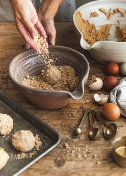 Handmade Provence Clay stoneware French country mixing bowl with pour spout, wheel-thrown in Vermont, from MERZE Lifestyle.