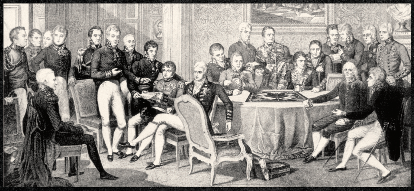 The Congress of Vienna, taking a break from negotiations for a game. 