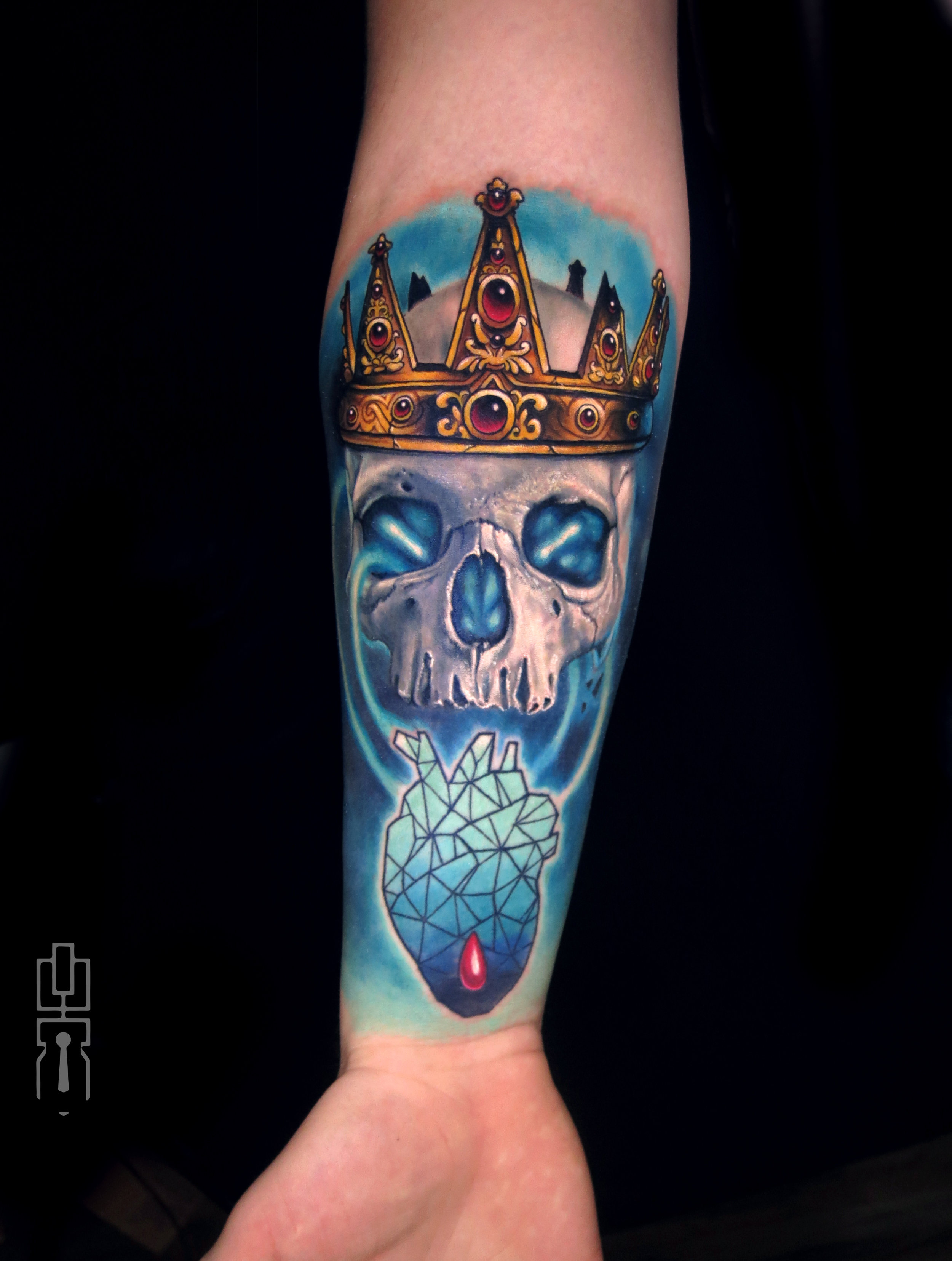 deathless king skull color geo heart tattoo.jpg