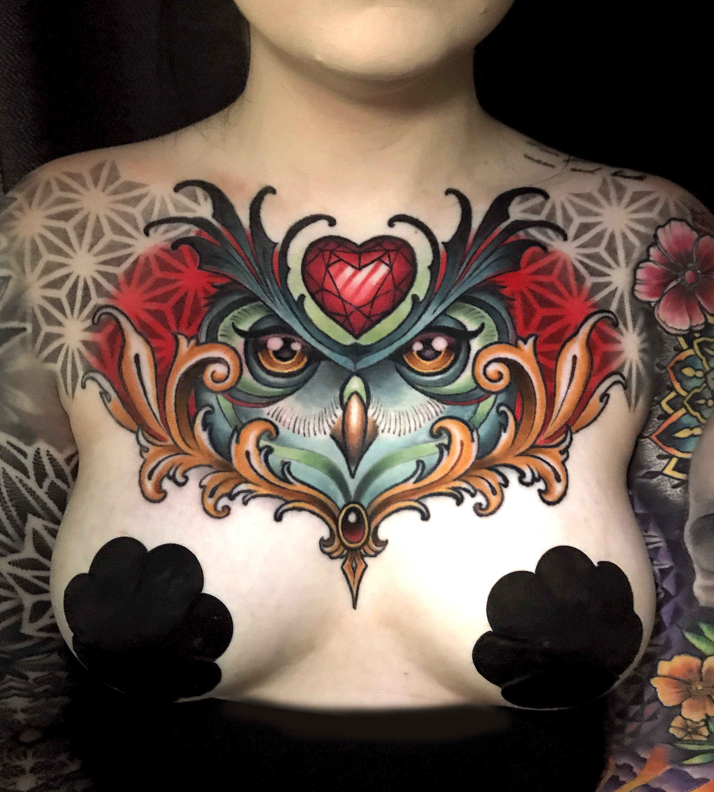 collab owl chest piece tattoo london reese brad reis 2.jpg
