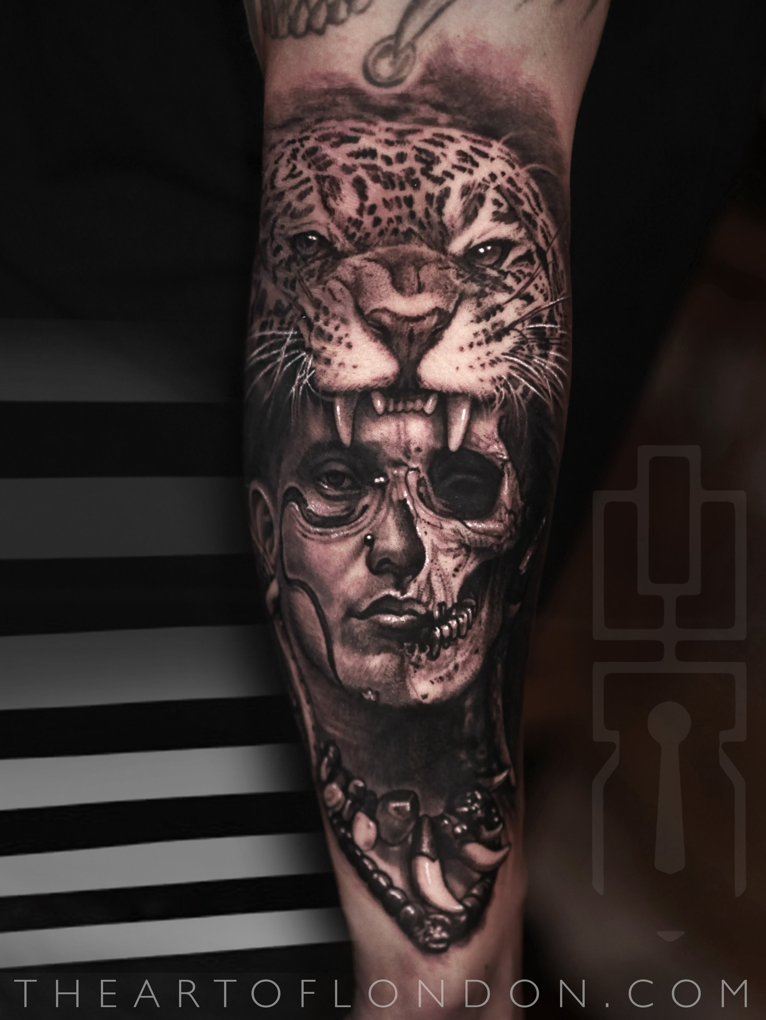 mayan aztec warrior jaguar skull tattoo.jpg