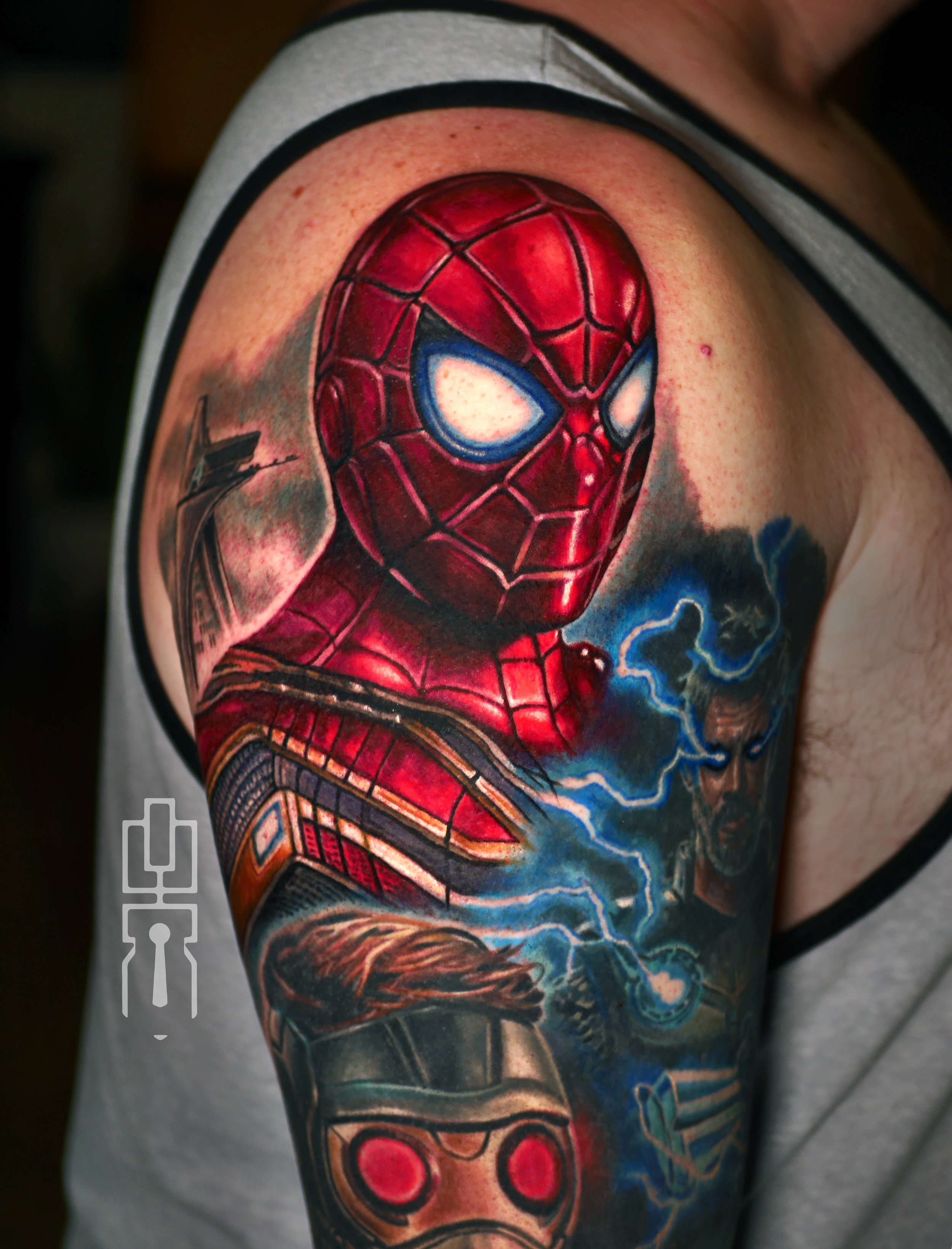 spiderman iron spider suit tom holland tattoo .jpg
