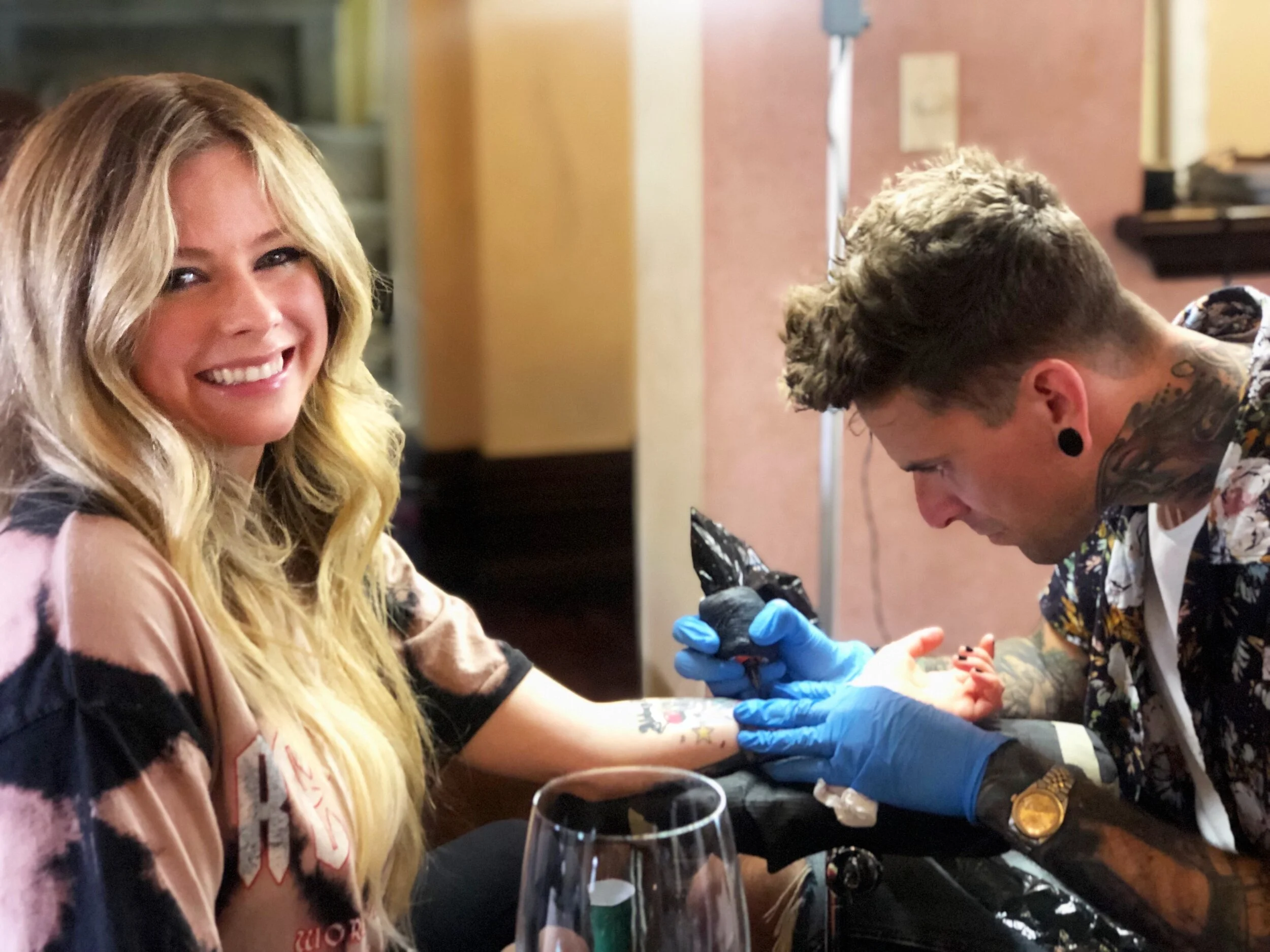 avril Lavigne tattoo by Celebrity Tattoo artist London Reese